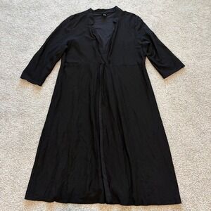 Eileen Fisher Black Midi Dress